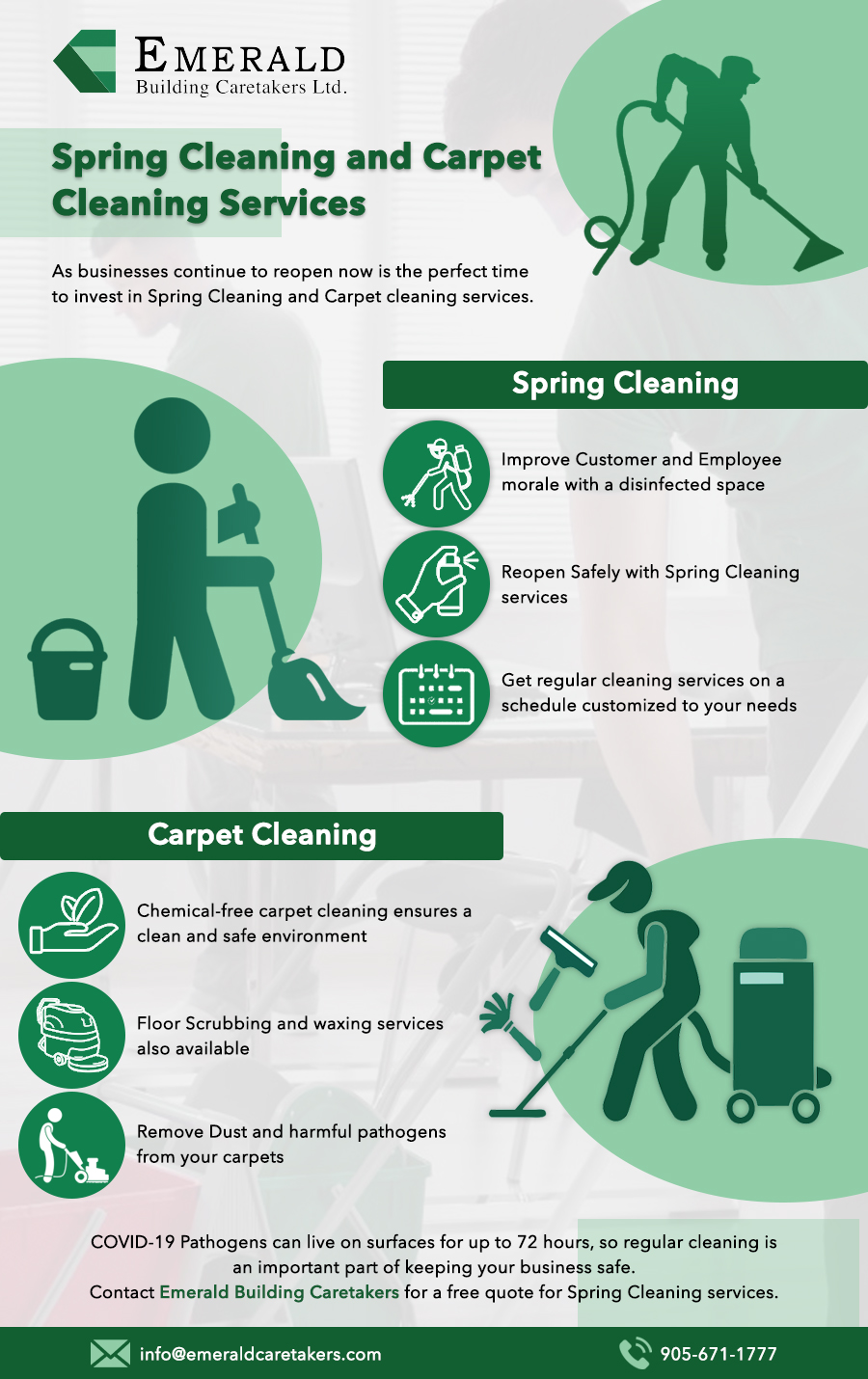Spring Cleaning and Carpet Cleaning Services - Infographics